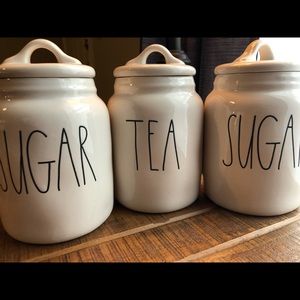 Rae Dunn SUGAR and TEA canister